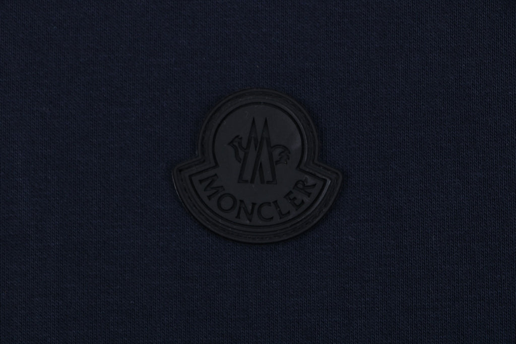 Moncler Tonal MK Logo Crewneck Sweatshirt in Navy