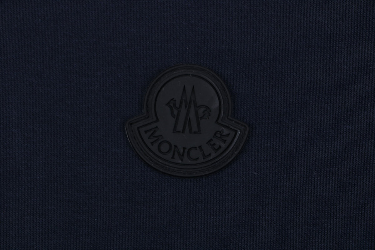 Moncler Tonal MK Logo Crewneck Sweatshirt in Navy