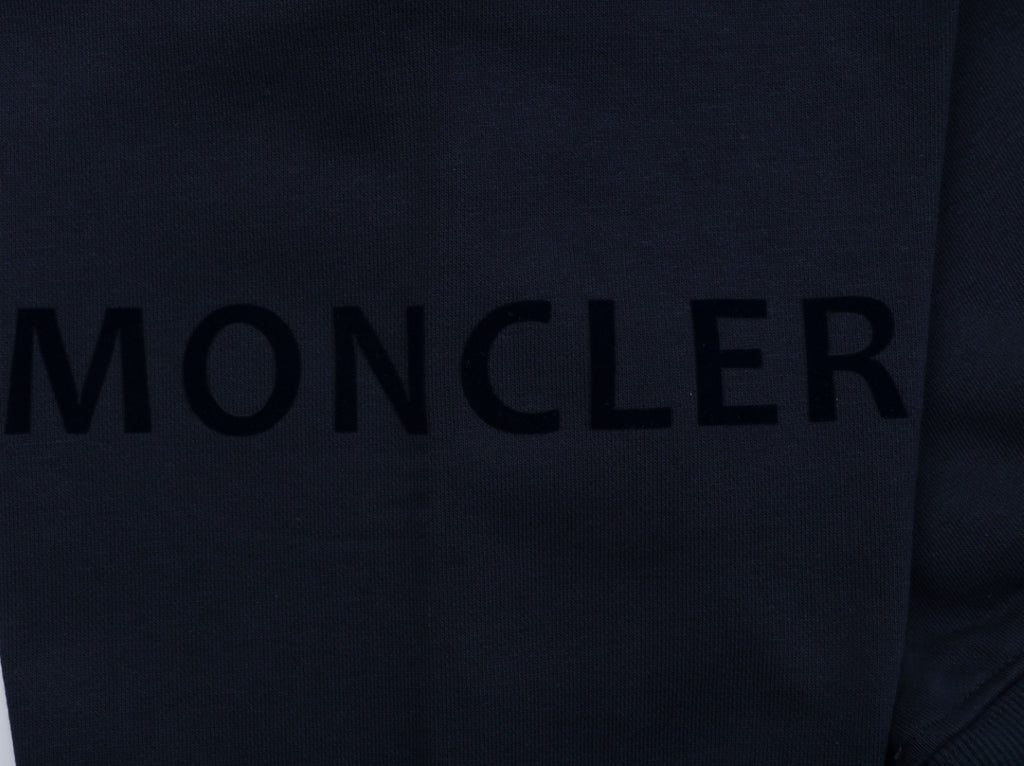 Moncler Tonal MK Logo Crewneck Sweatshirt in Navy