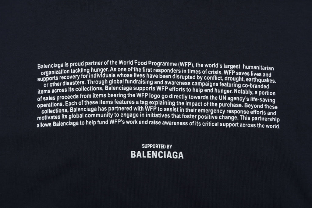 Balenciaga WFP Letter Print Hooded Jacket in Navy