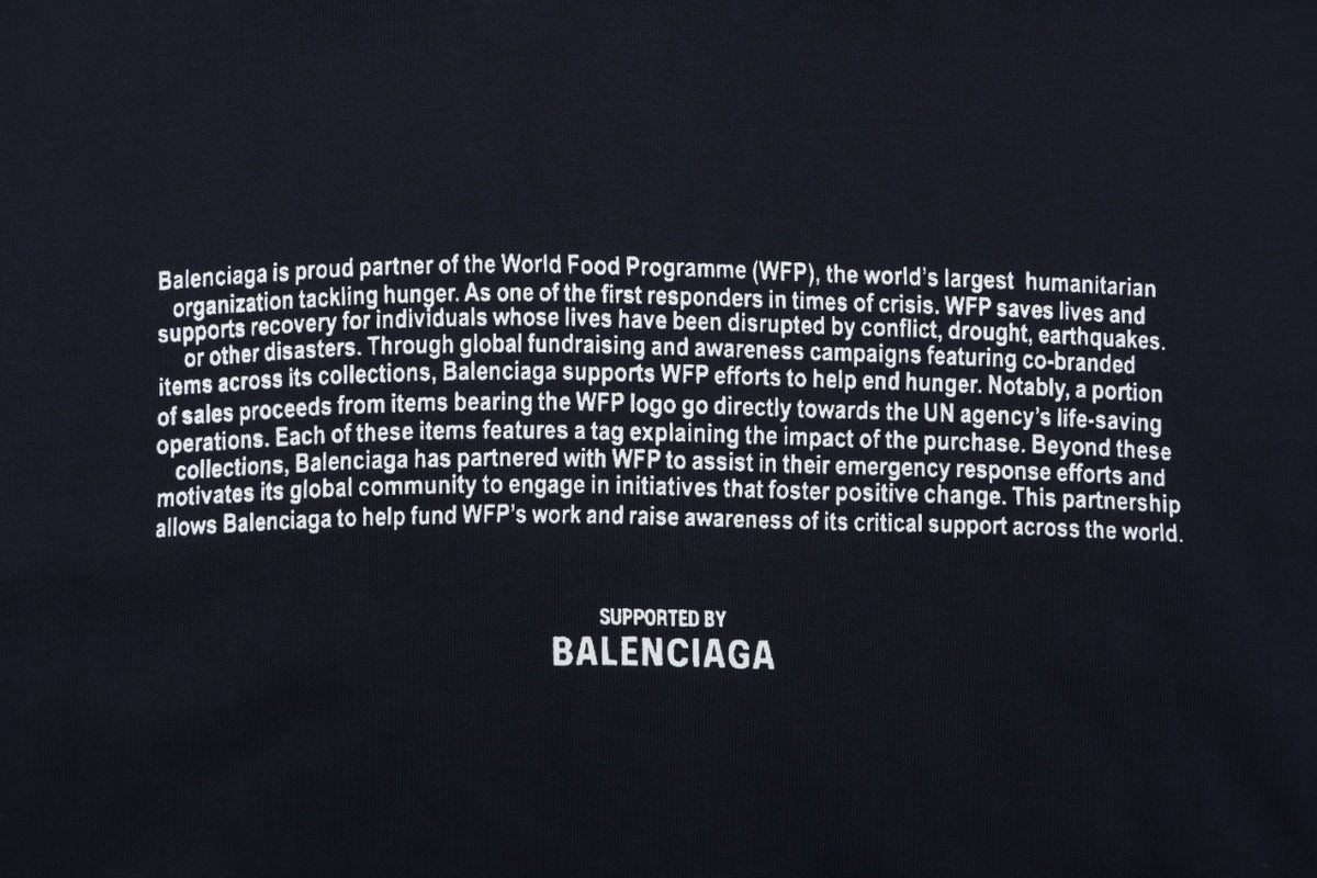 Balenciaga WFP Letter Print Hooded Jacket in Navy