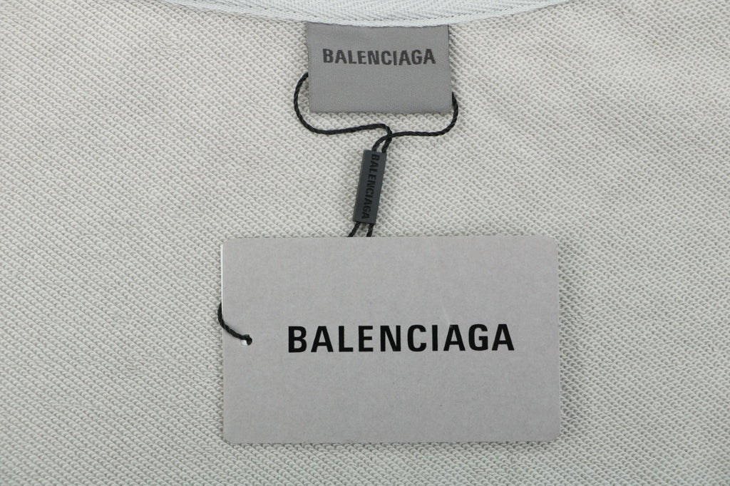Balenciaga WFP Letter Print Hooded Jacket in Light Gray