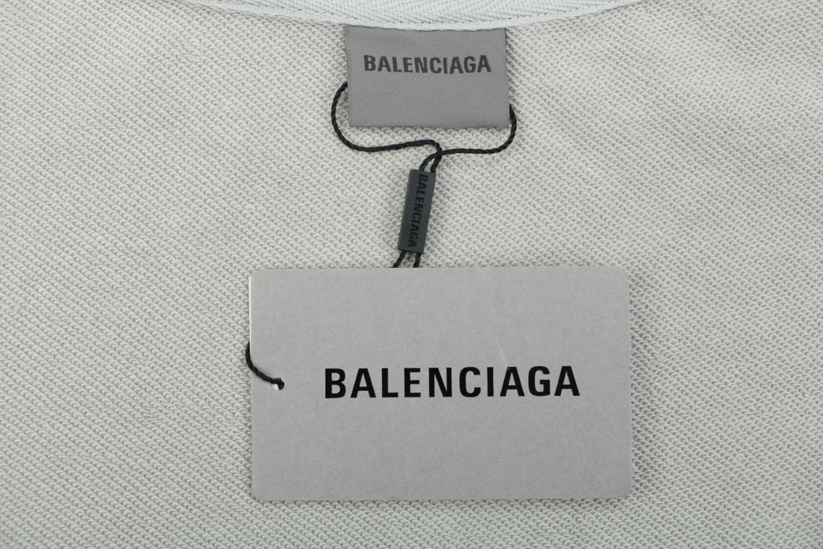 Balenciaga WFP Letter Print Hooded Jacket in Light Gray