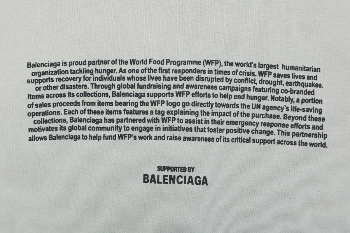 Balenciaga WFP Letter Print Hooded Jacket in Light Gray