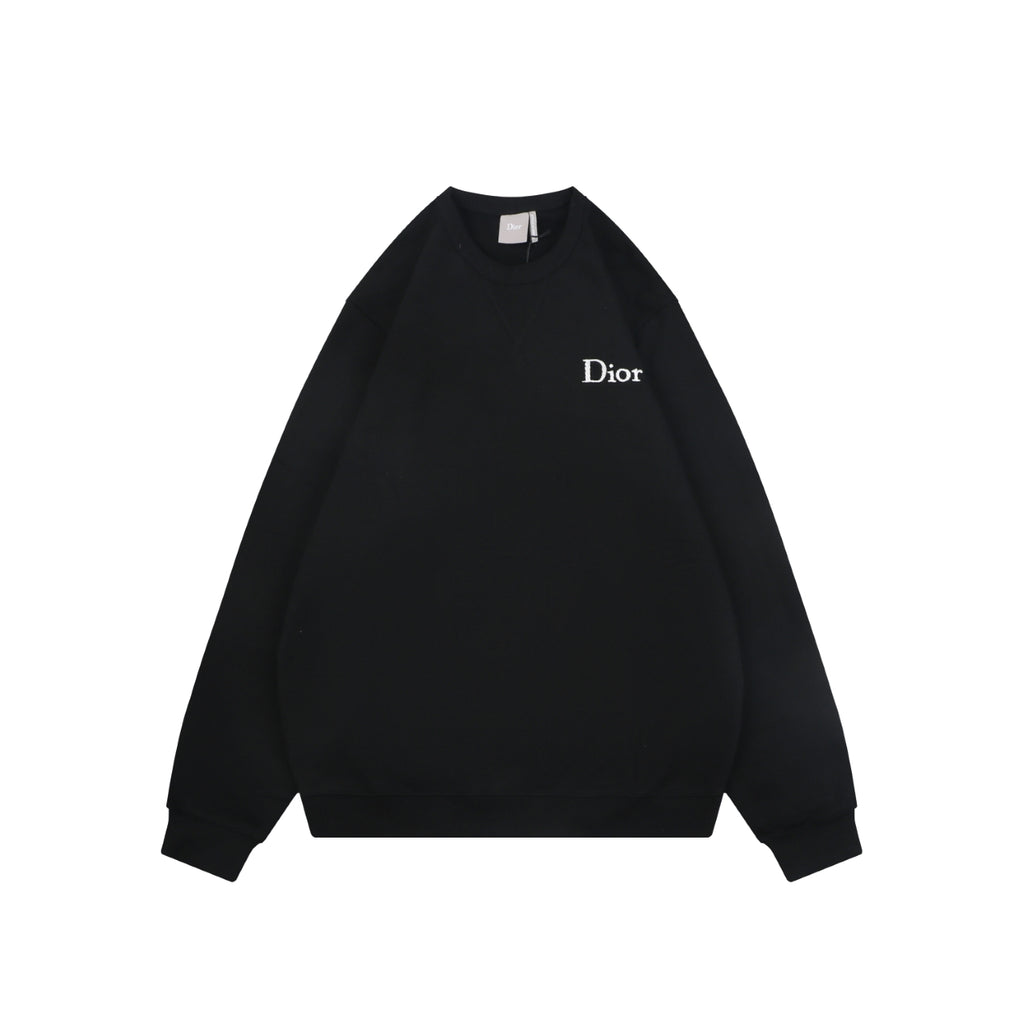 Dior Small Dio Embroidered Crewneck Sweatshirt in Black