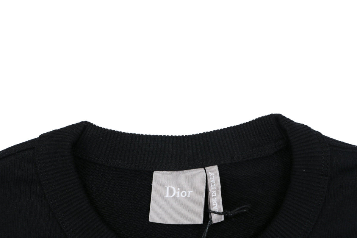 Dior Small Dio Embroidered Crewneck Sweatshirt in Black