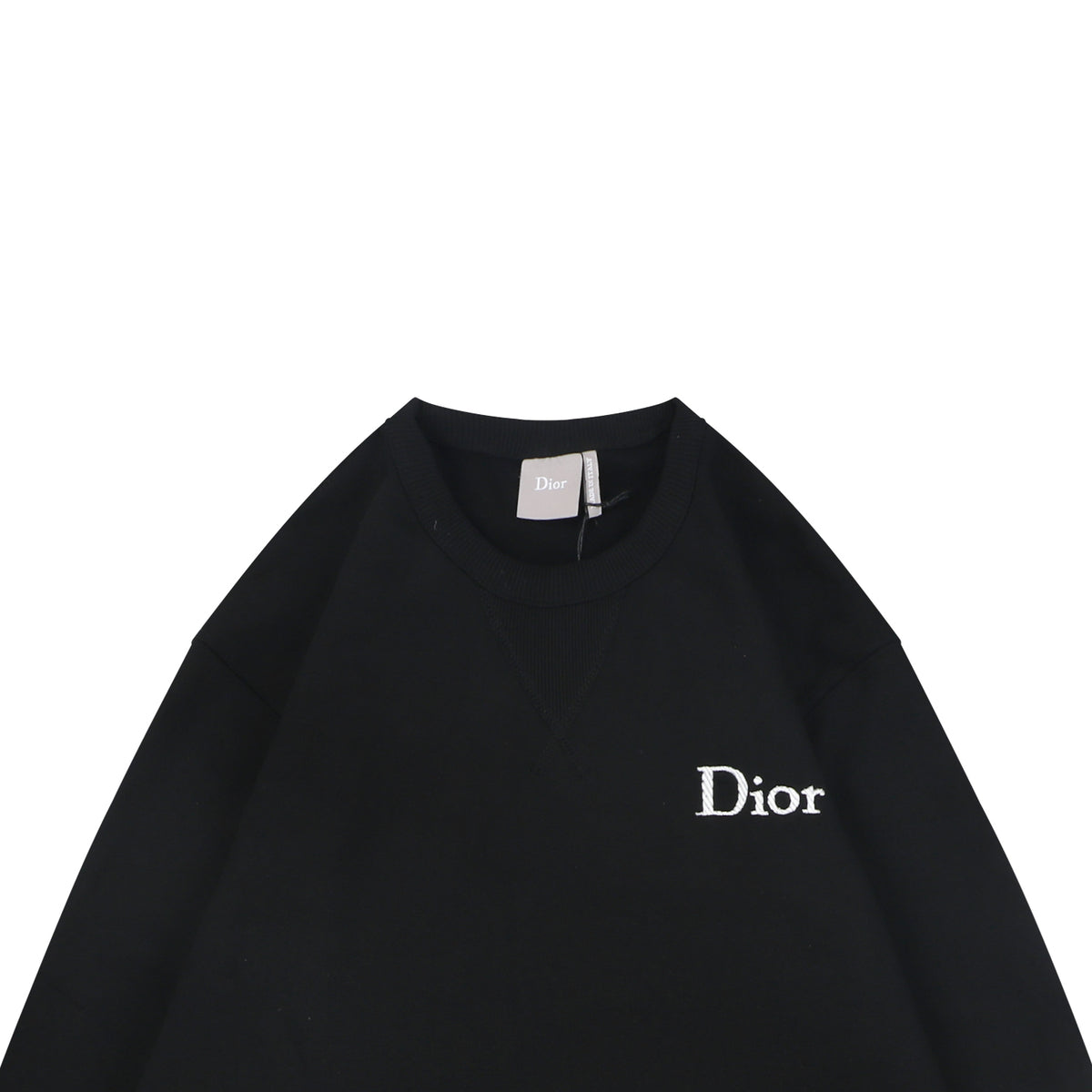 Dior Small Dio Embroidered Crewneck Sweatshirt in Black