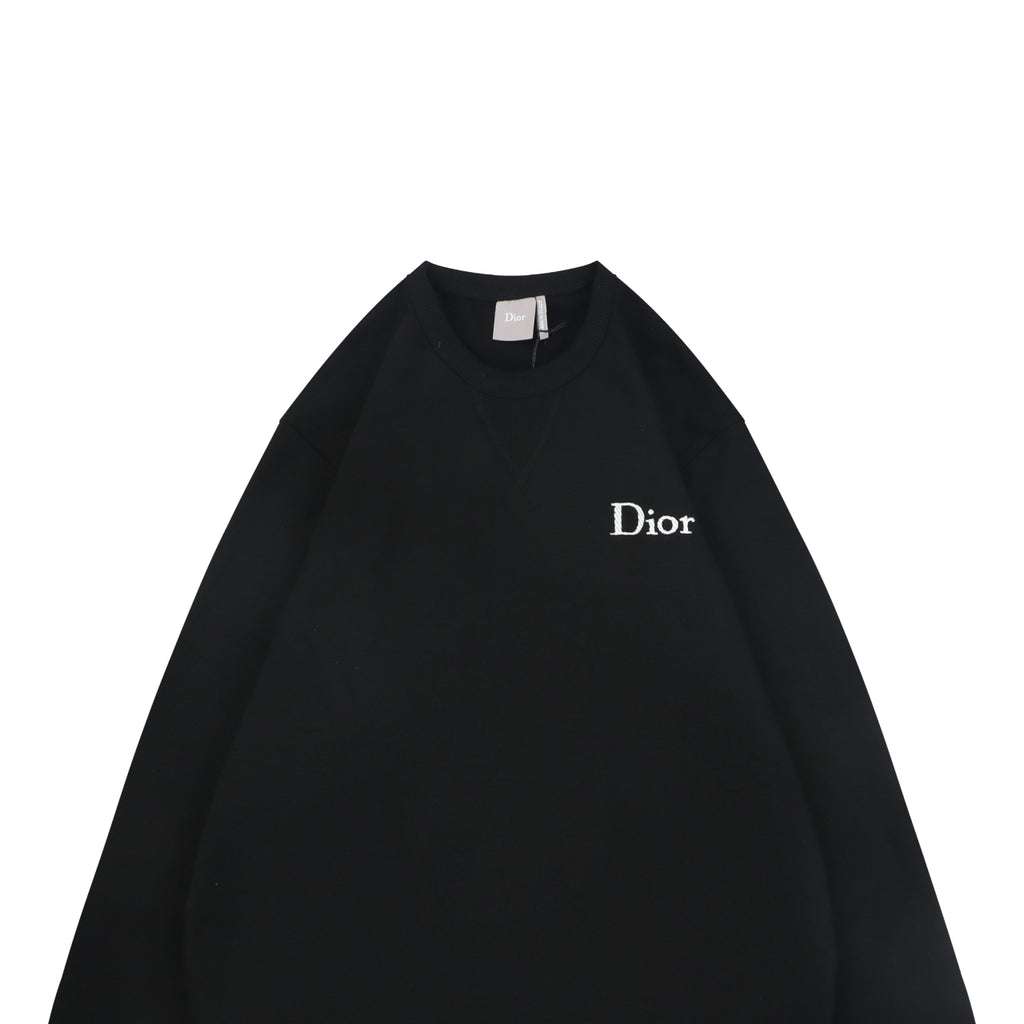 Dior Small Dio Embroidered Crewneck Sweatshirt in Black
