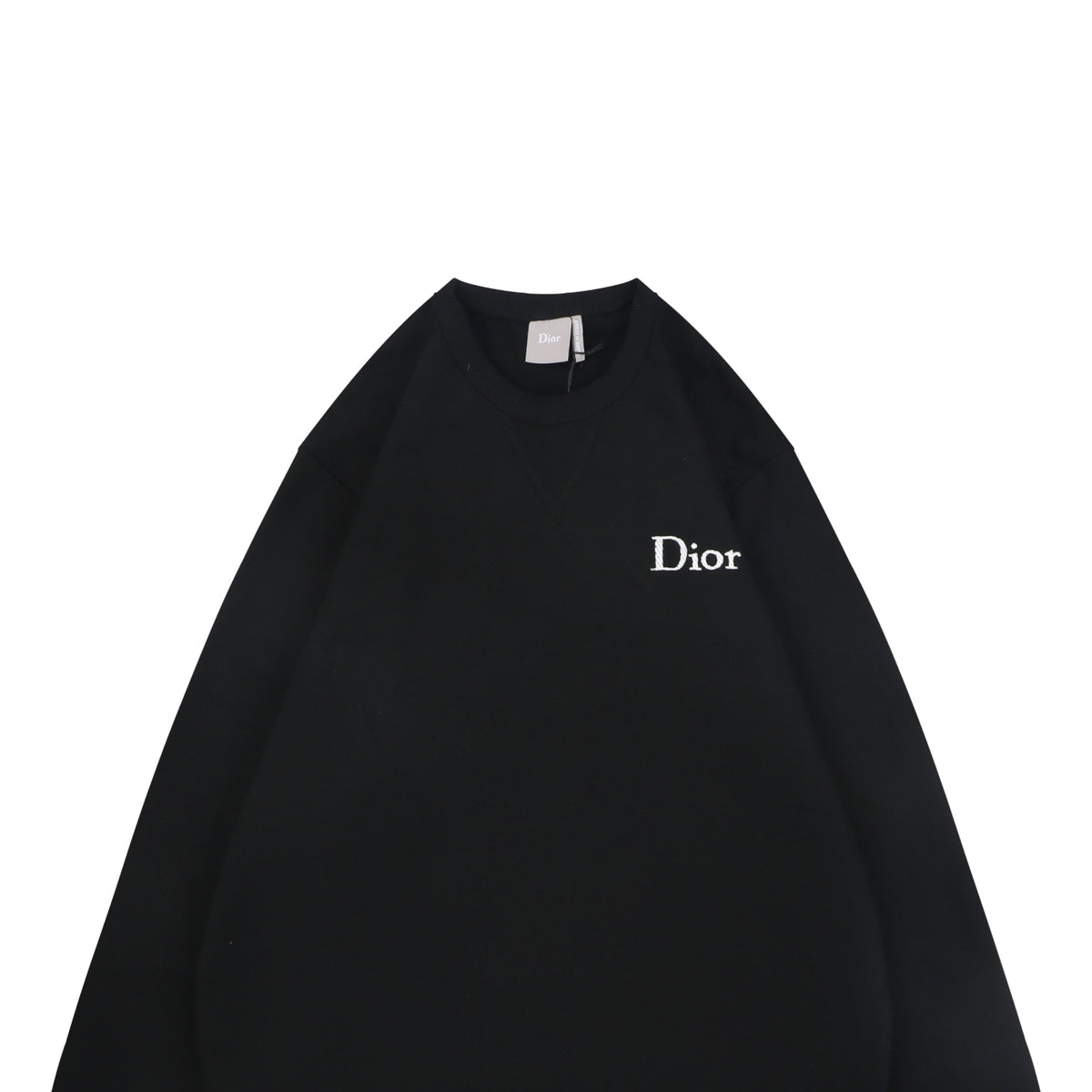 Dior Small Dio Embroidered Crewneck Sweatshirt in Black