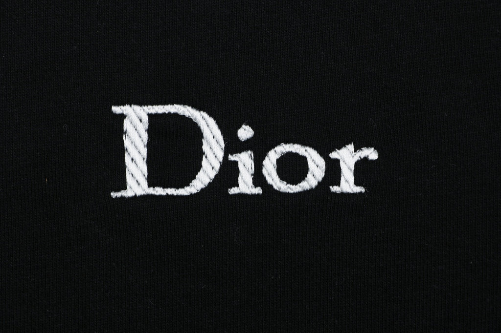 Dior Small Dio Embroidered Crewneck Sweatshirt in Black