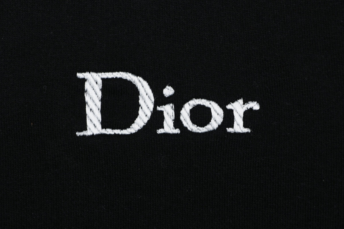 Dior Small Dio Embroidered Crewneck Sweatshirt in Black