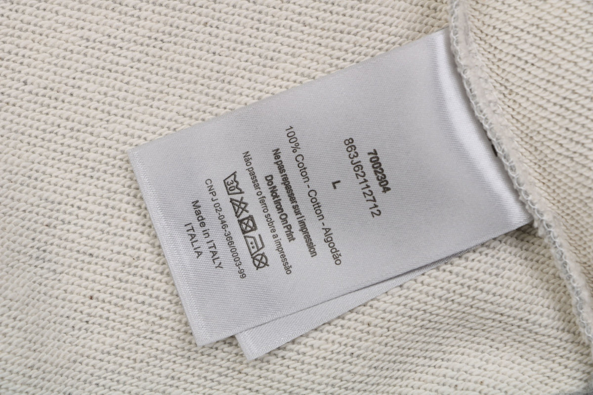 Dior Small Dio Embroidered Crewneck Sweatshirt in Light Gray