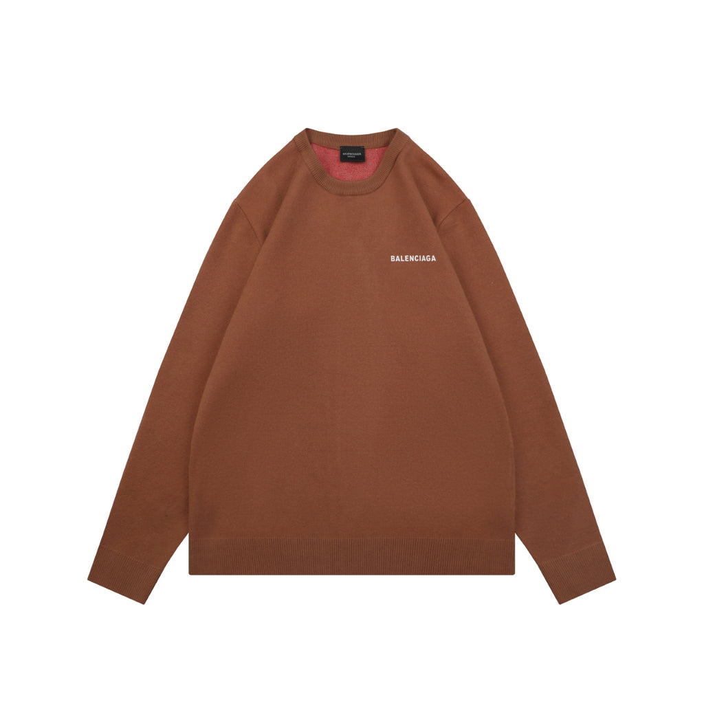 Balenciaga Cola Logo Crewneck Sweater in Brown