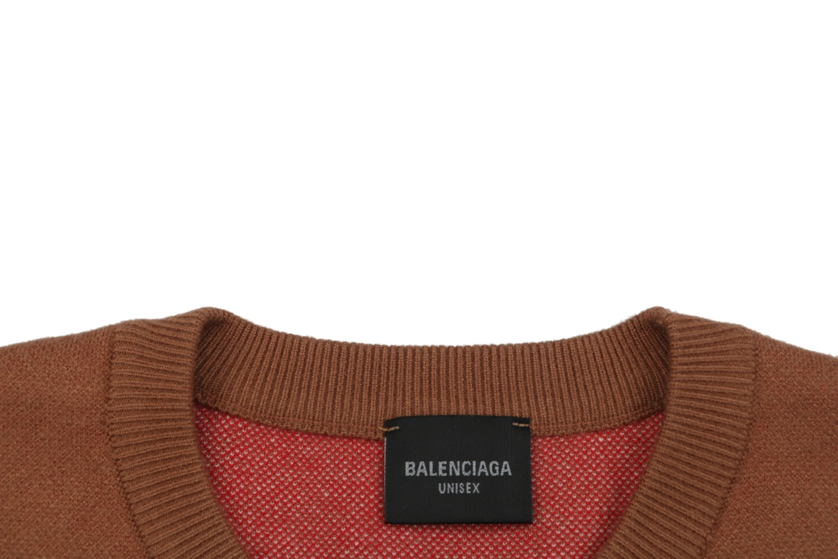 Balenciaga Cola Logo Crewneck Sweater in Brown