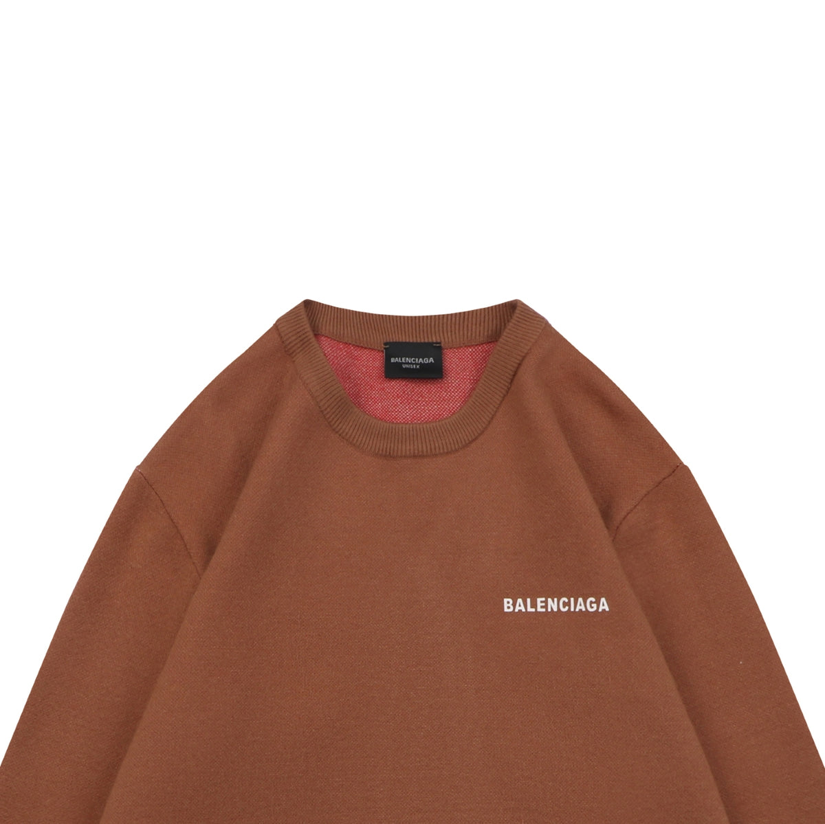 Balenciaga Cola Logo Crewneck Sweater in Brown