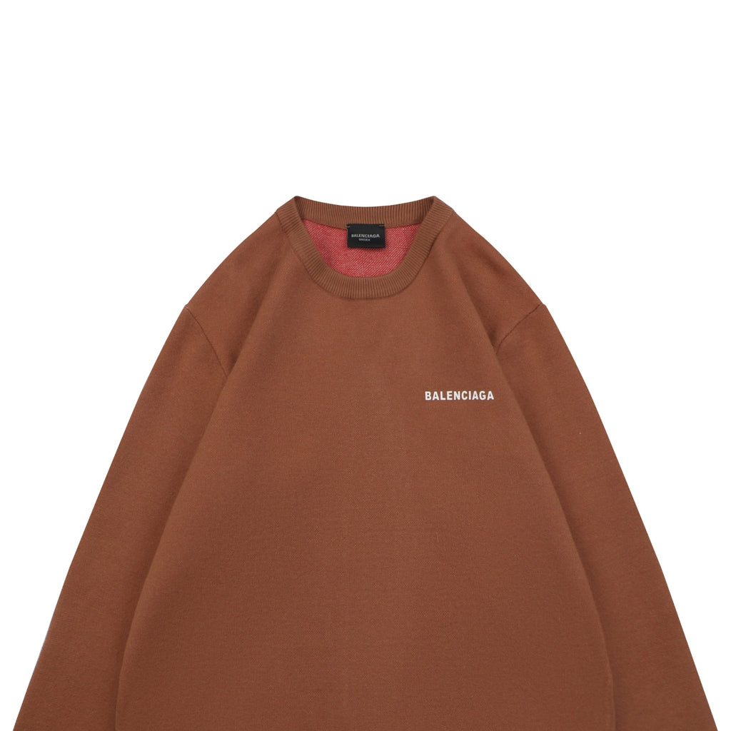 Balenciaga Cola Logo Crewneck Sweater in Brown