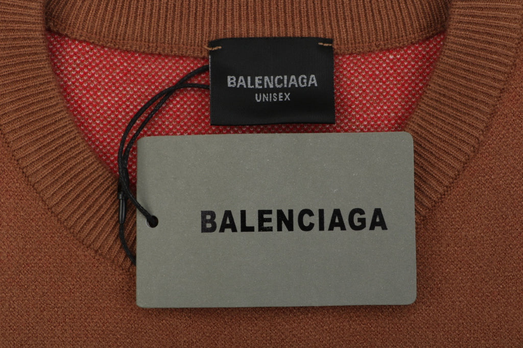 Balenciaga Cola Logo Crewneck Sweater in Brown