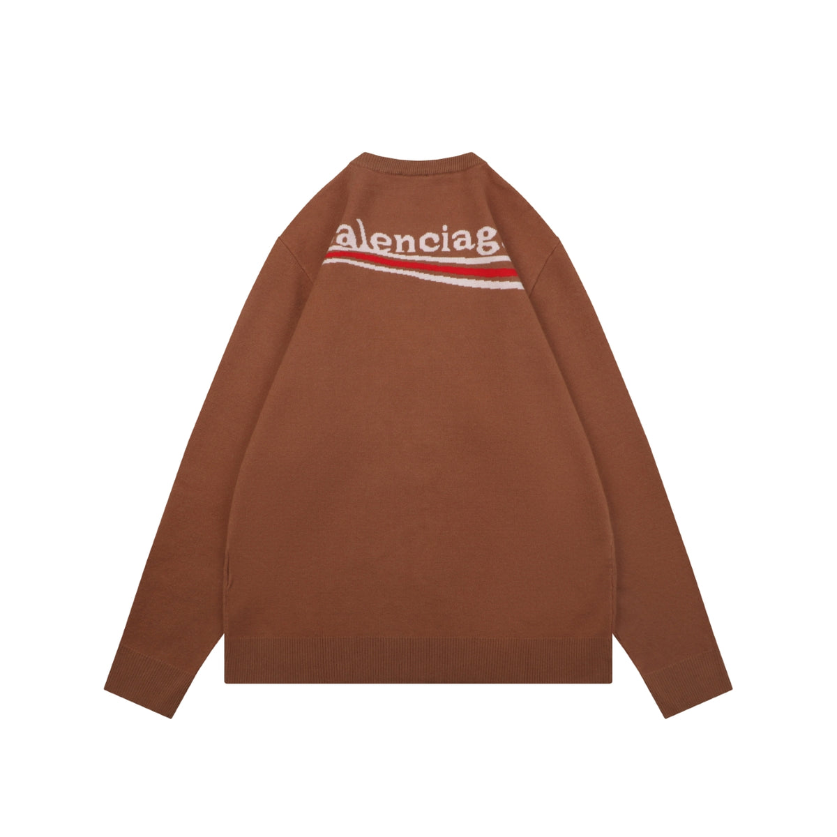 Balenciaga Cola Logo Crewneck Sweater in Brown