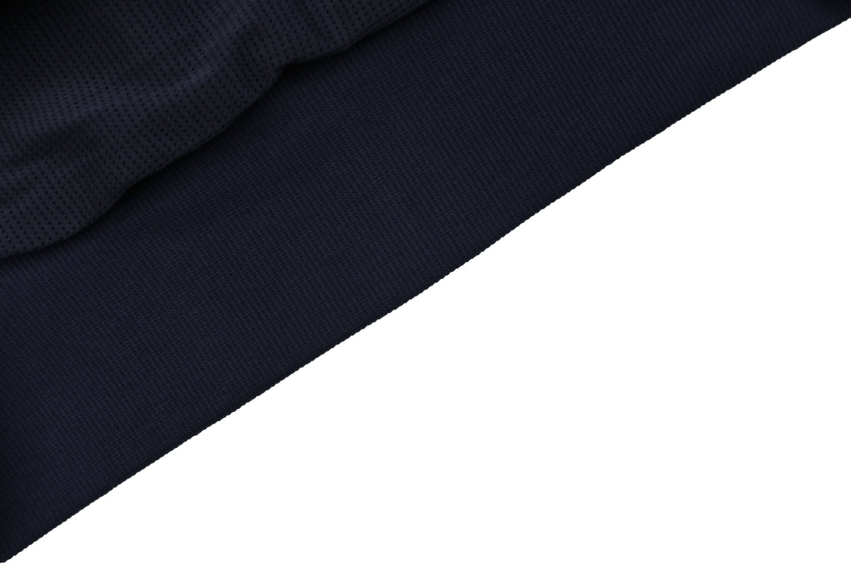 Loewe Floral Logo Colorblock High-Neck Jacket in Navy