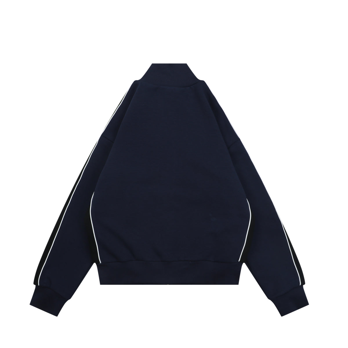 Loewe Floral Logo Colorblock High-Neck Jacket in Navy