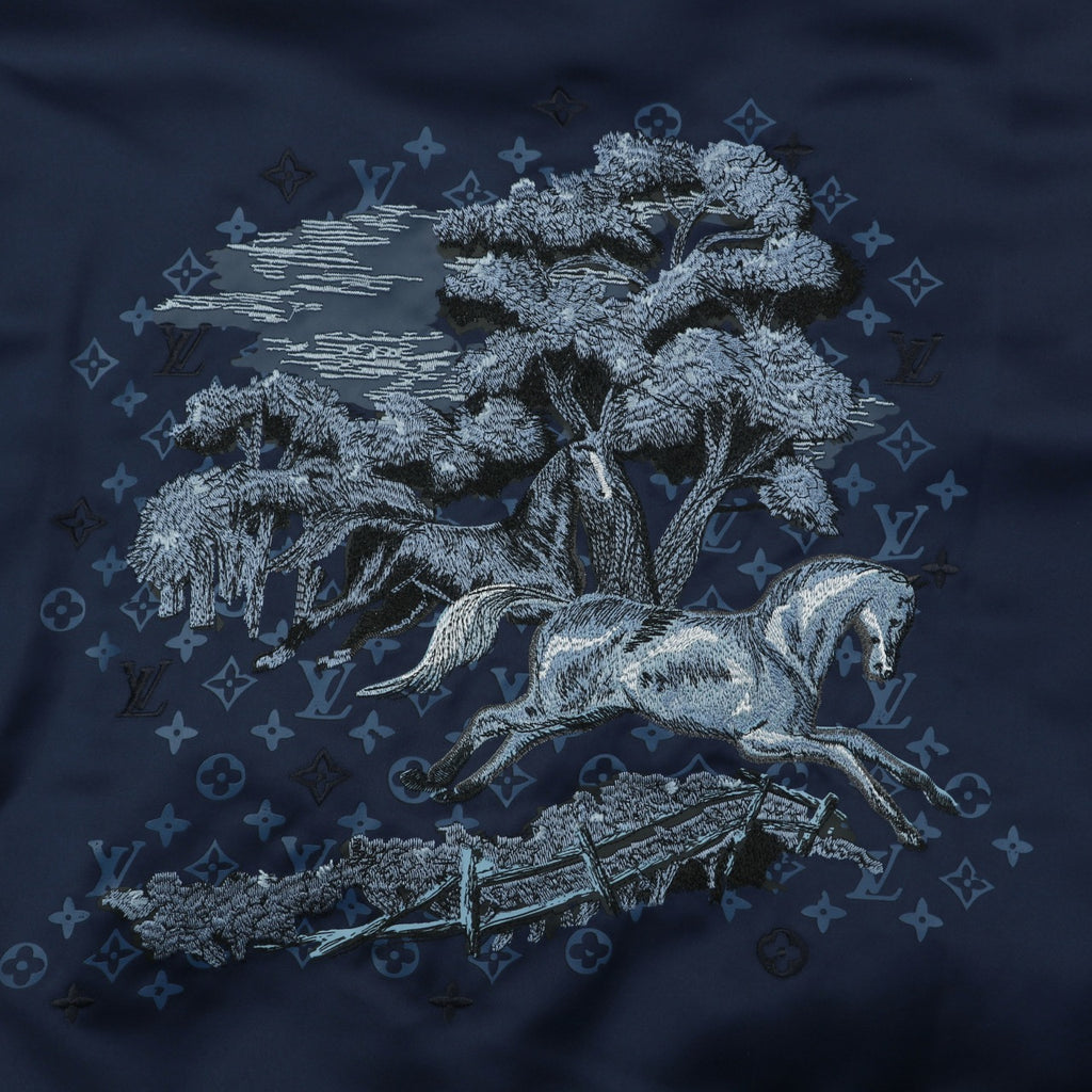 Louis Vuitton Year of the Horse Silk Baseball Jacket