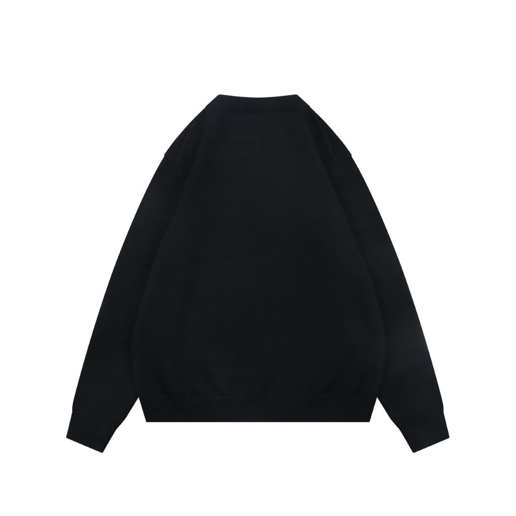 Celine Triomphe Logo Crewneck Sweater in Black