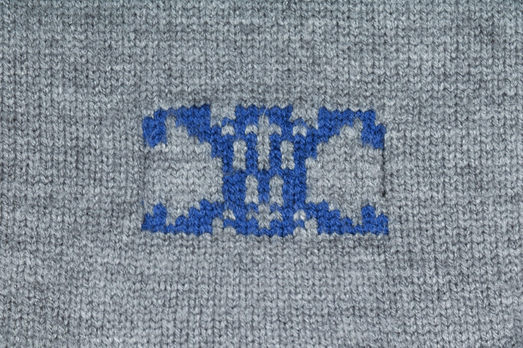 Celine Triomphe Logo Crewneck Sweater in Light Gray
