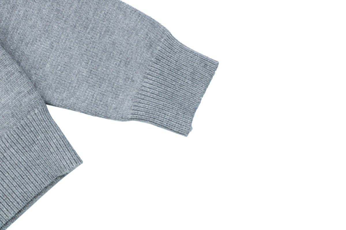 Celine Triomphe Logo Crewneck Sweater in Light Gray
