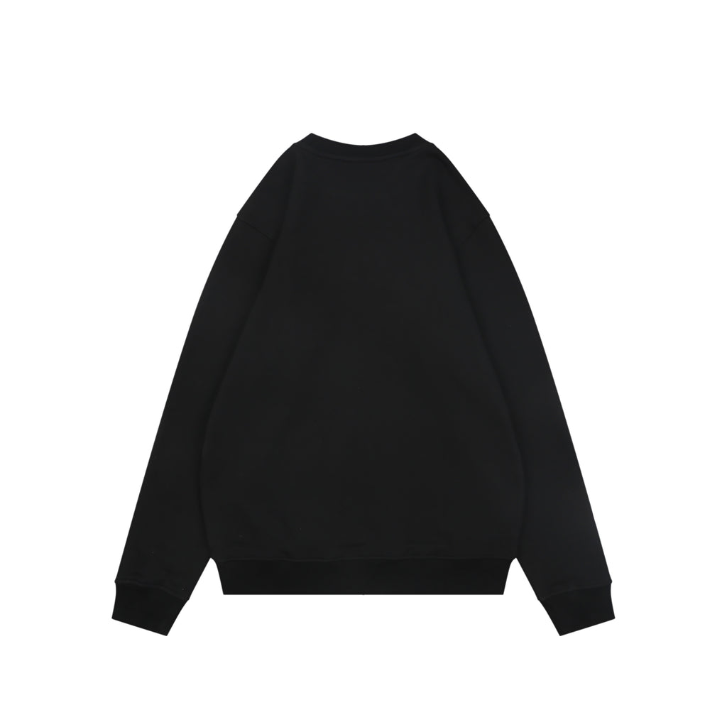 Gucci Red Green Double G Print Crewneck Sweatshirt in Black