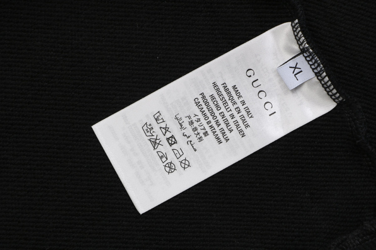 Gucci Purple White Double G Embroidered Hoodie in Black