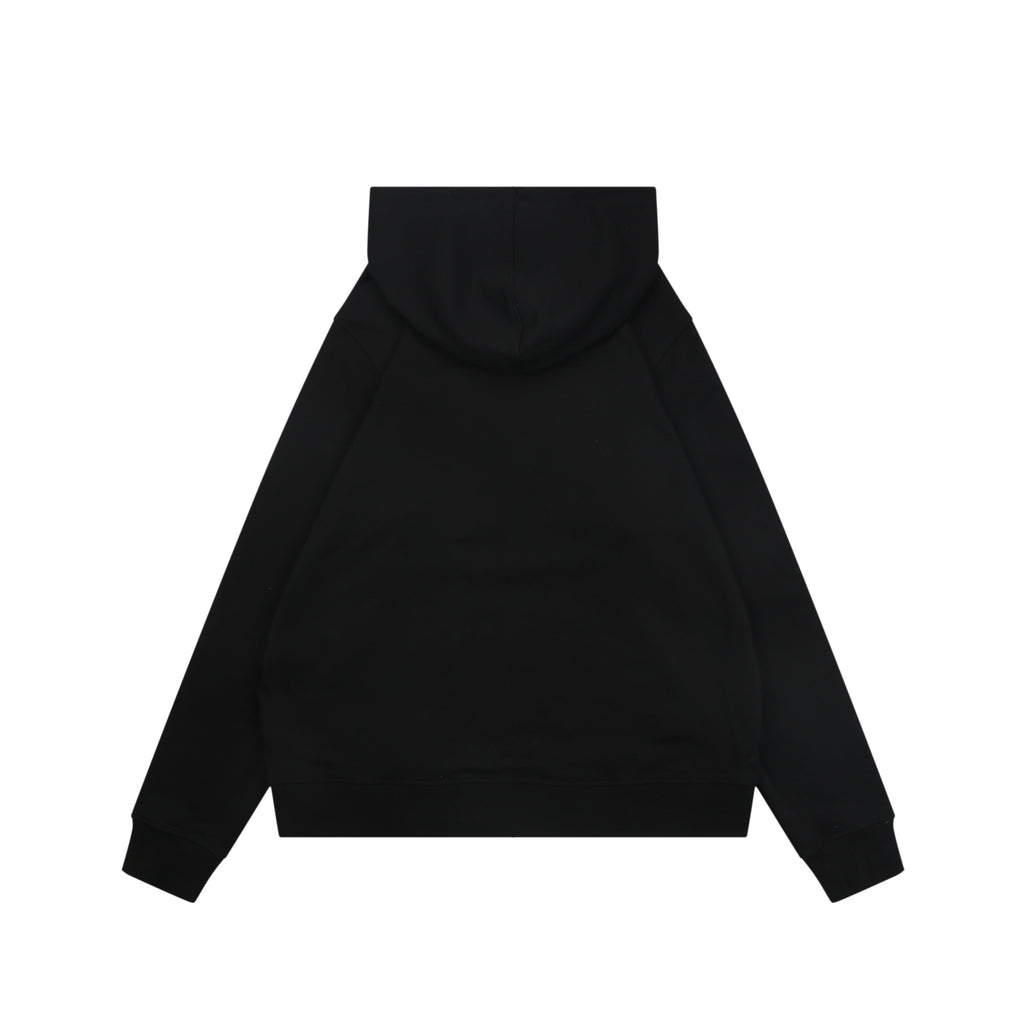 Gucci Purple White Double G Embroidered Hoodie in Black