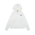 Gucci Purple White Double G Embroidered Hoodie in White