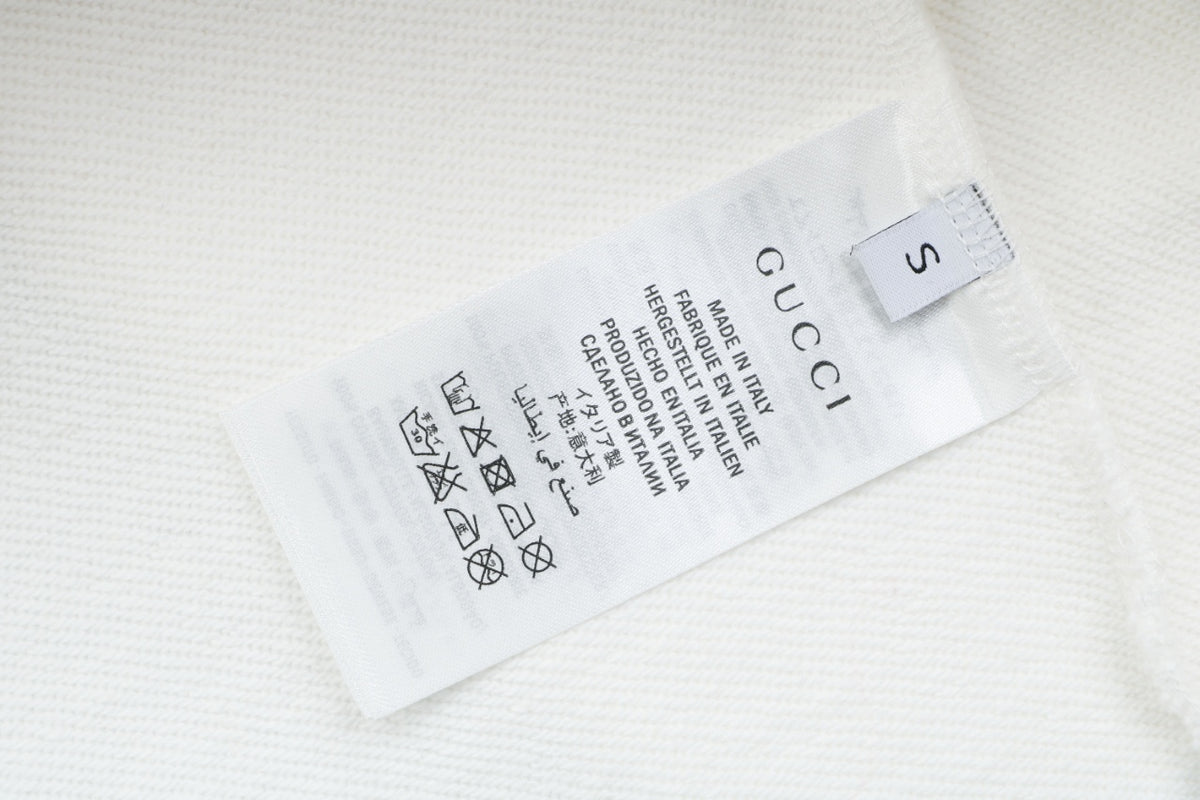 Gucci Purple White Double G Embroidered Hoodie in White