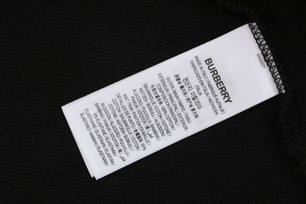 Burberry Equestrian Knight Embroidered Hooded Jacket in Tonal Black