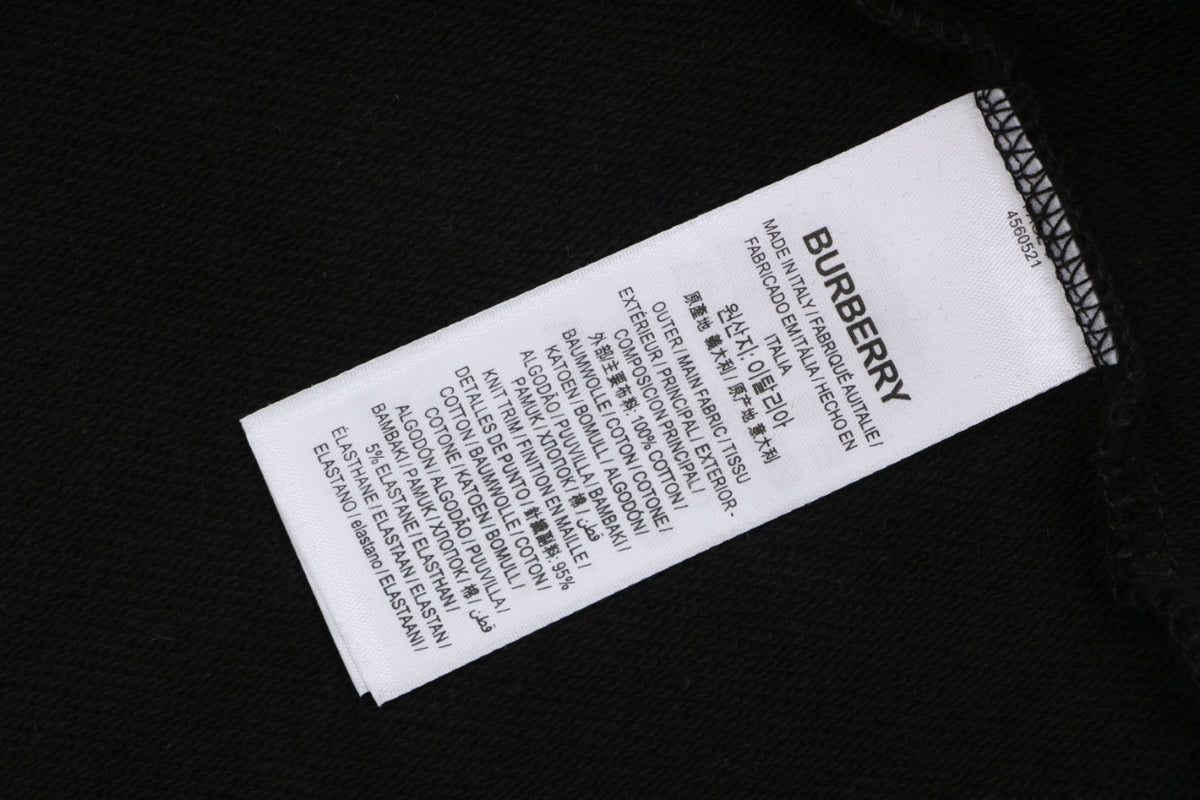 Burberry Equestrian Knight Embroidered Hooded Jacket in Tonal Black