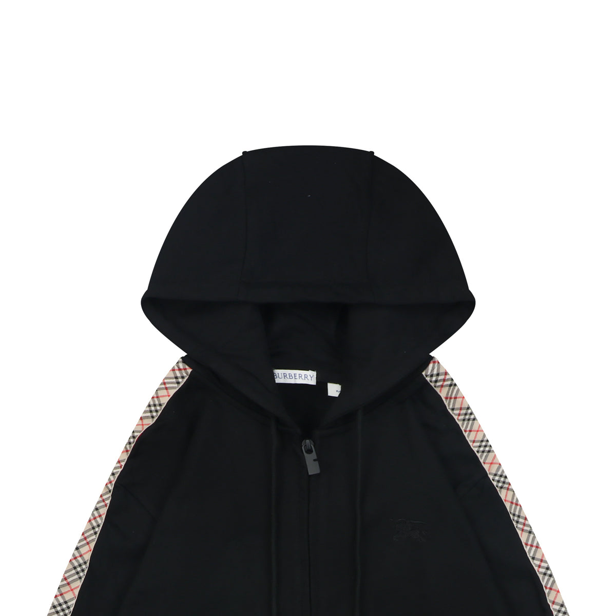 Burberry Side Check Tape Hooded Jacket in Black