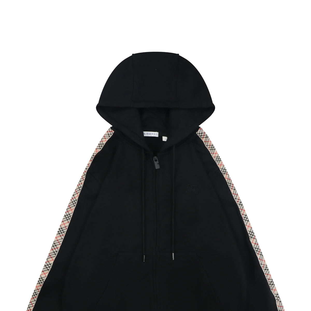 Burberry Side Check Tape Hooded Jacket in Black