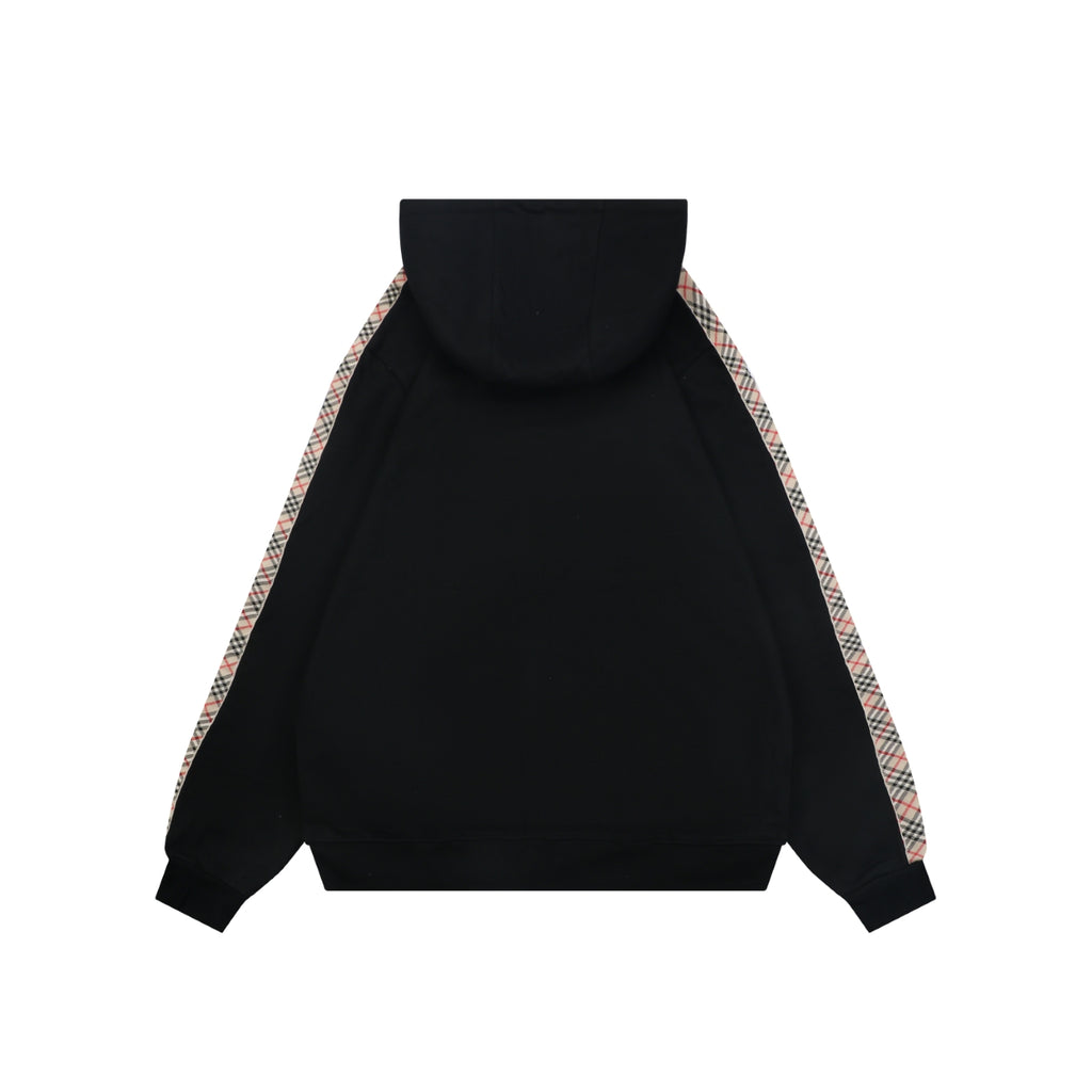 Burberry Side Check Tape Hooded Jacket in Black