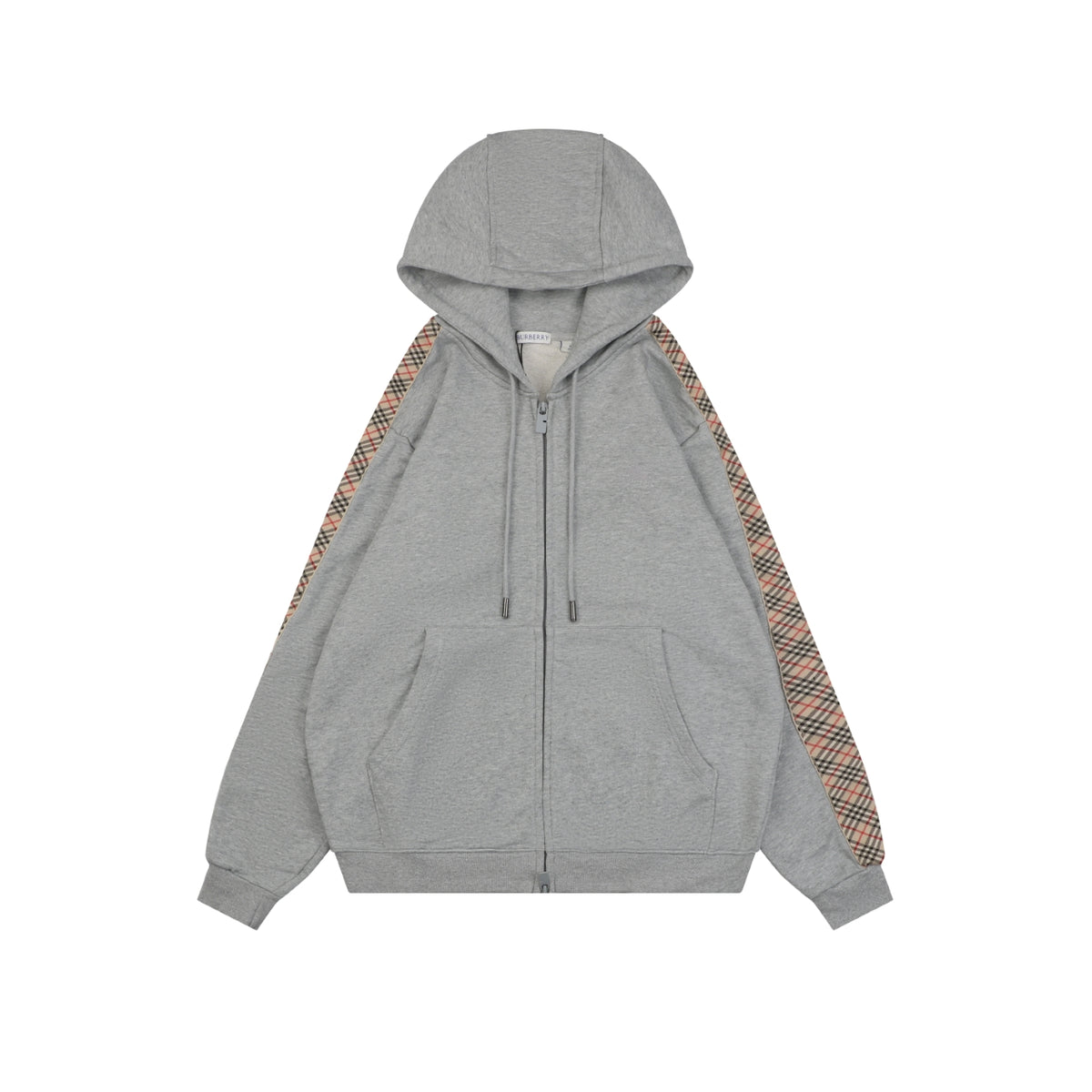 Burberry Side Check Tape Hooded Jacket in Gray