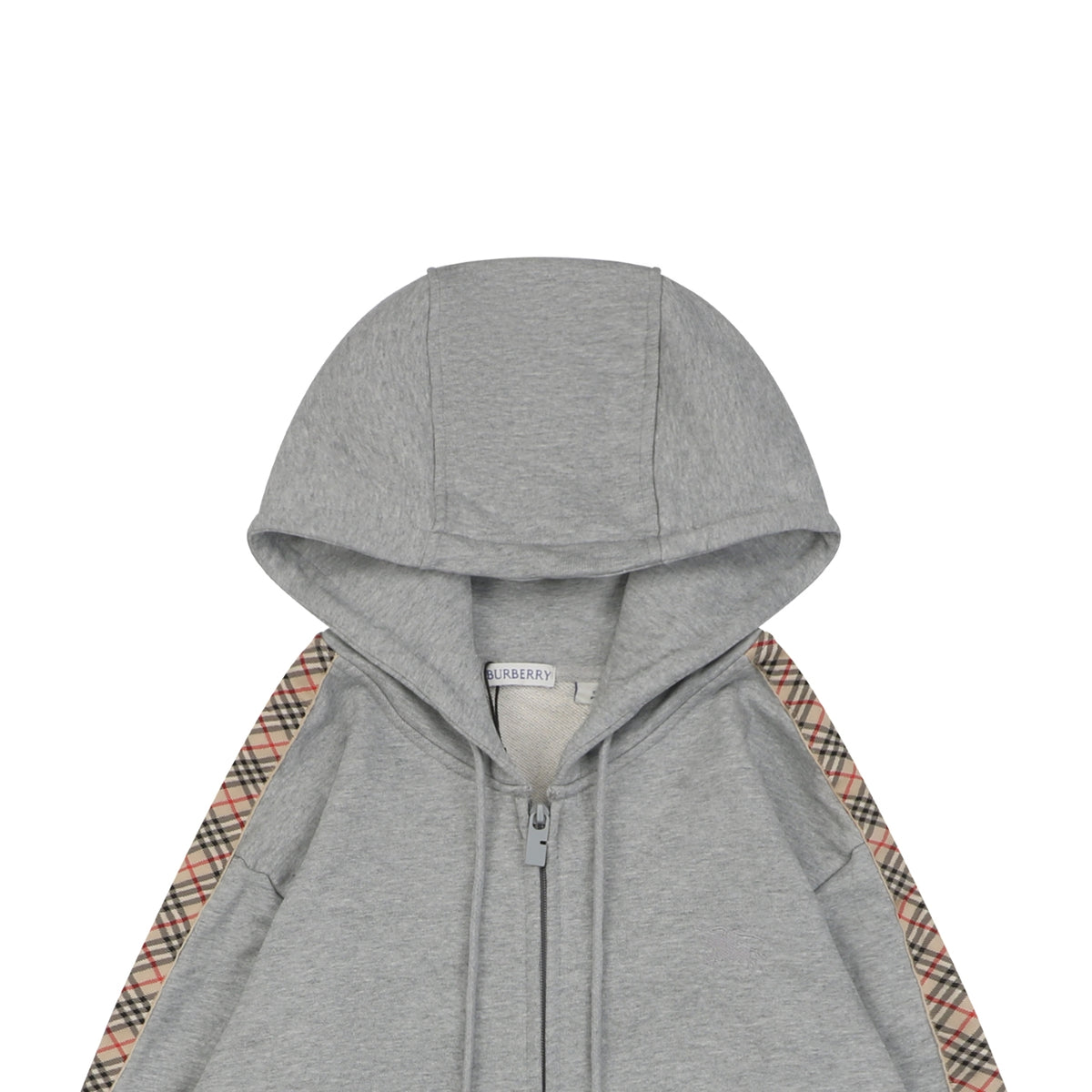 Burberry Side Check Tape Hooded Jacket in Gray
