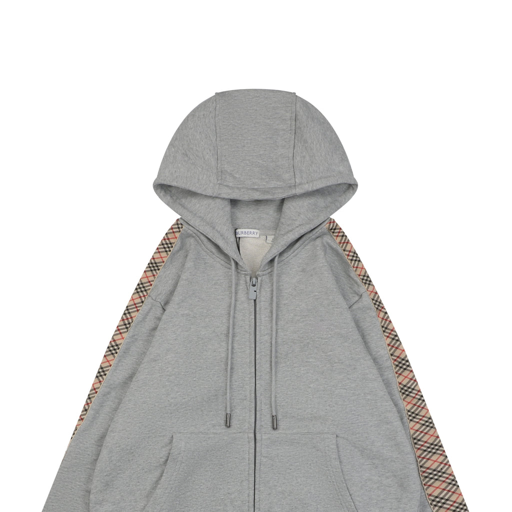 Burberry Side Check Tape Hooded Jacket in Gray