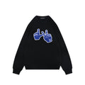 Louis Vuitton Blue Hand Graphic Crewneck Sweater - Black