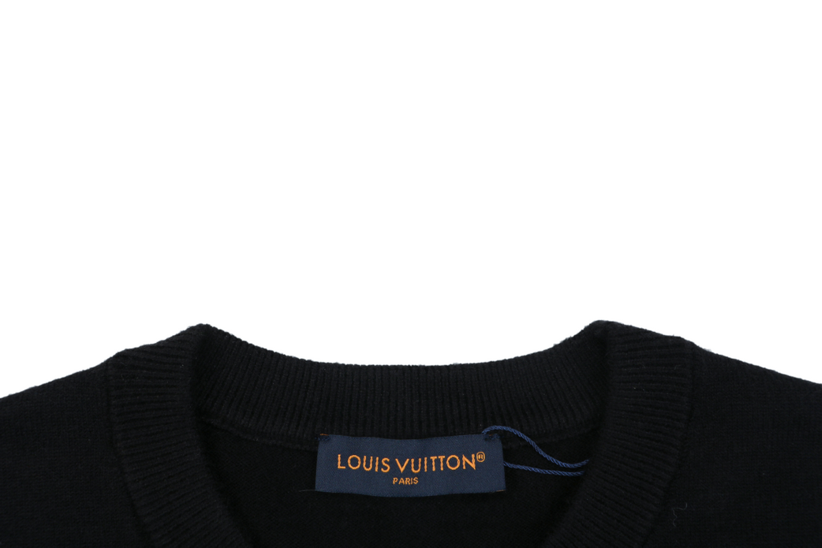 Louis Vuitton Blue Hand Graphic Crewneck Sweater - Black