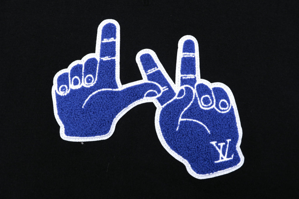 Louis Vuitton Blue Hand Graphic Crewneck Sweater - Black