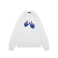 Louis Vuitton Blue Hand Graphic Crewneck Sweater - White