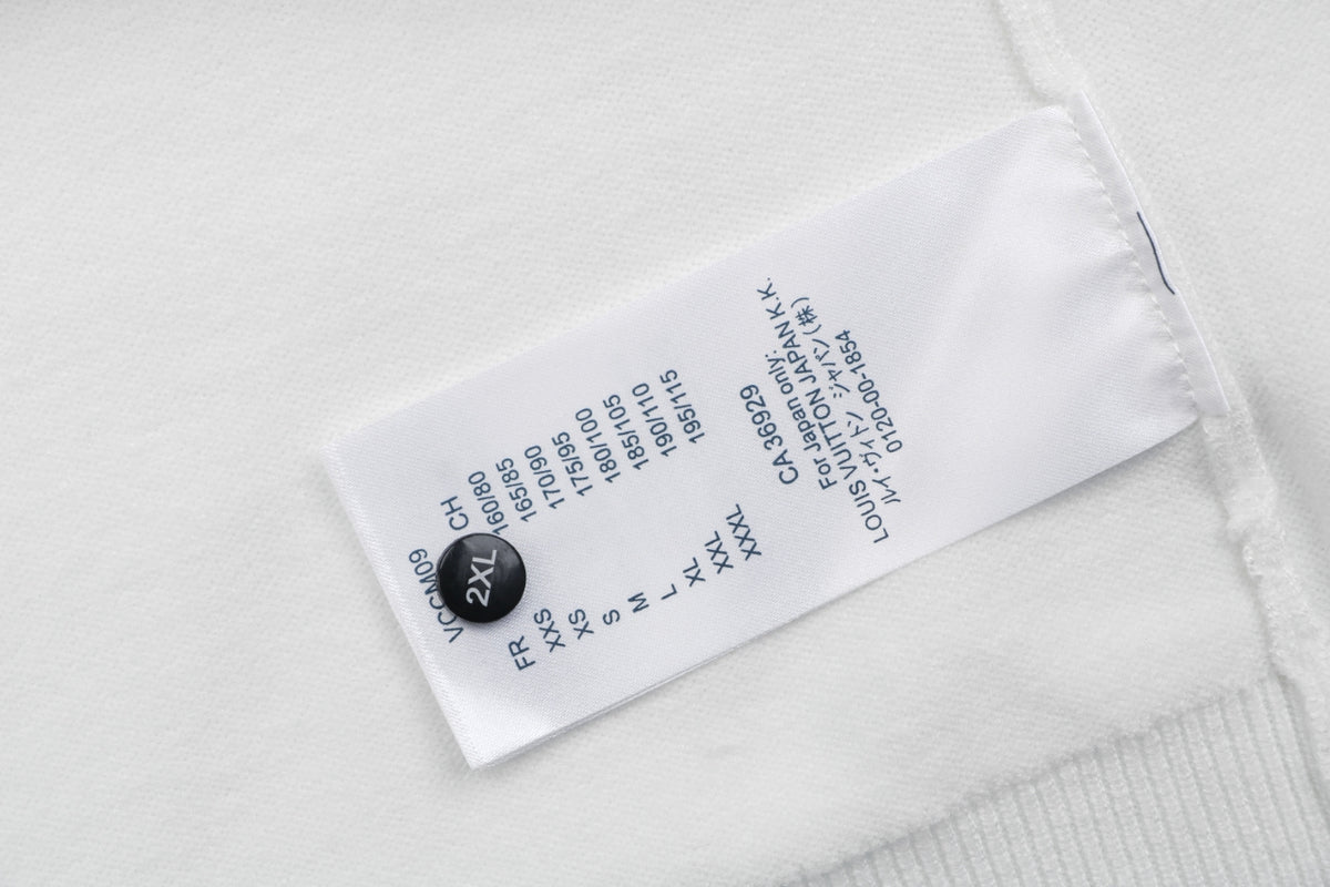 Louis Vuitton Blue Hand Graphic Crewneck Sweater - White