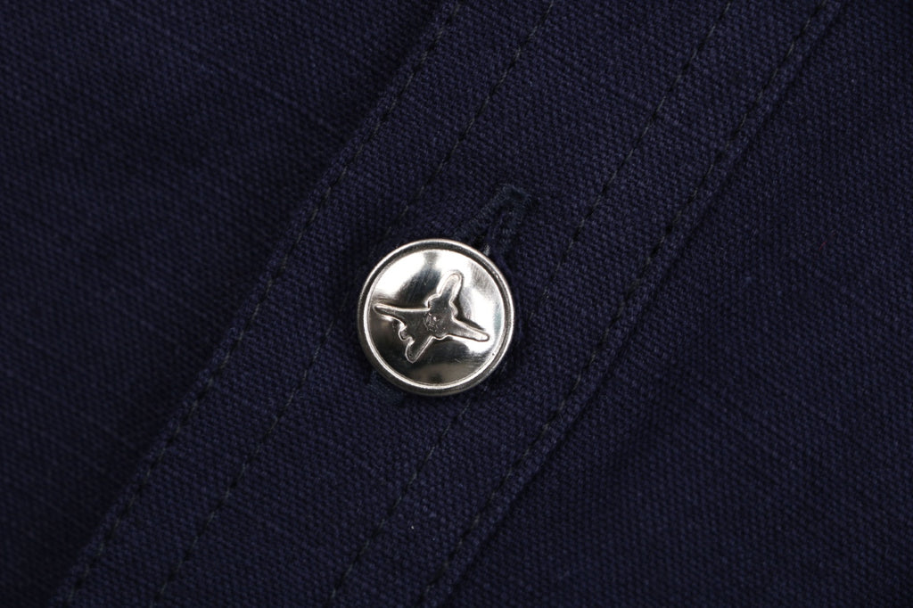 Dior Tonal Floral Logo Embroidered Long-Sleeve Shirt - Navy