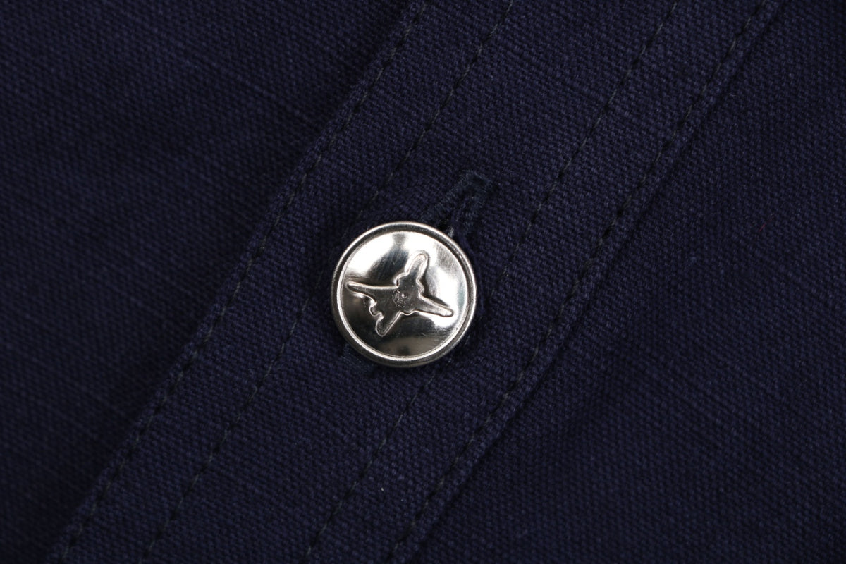 Dior Tonal Floral Logo Embroidered Long-Sleeve Shirt - Navy