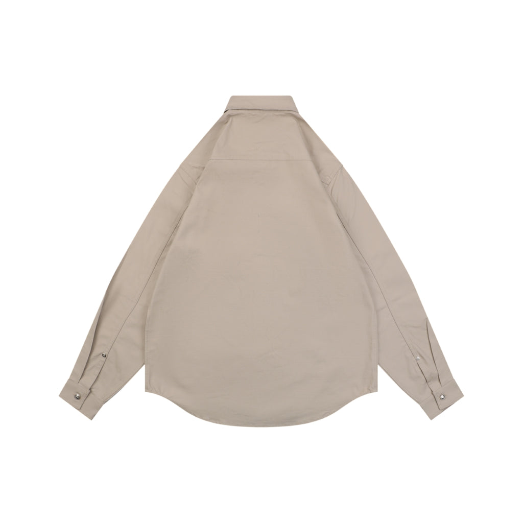 Dior Tonal Floral Logo Embroidered Long-Sleeve Shirt - Beige
