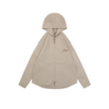 Dior Tonal Floral Logo Embroidered Full-Zip Hooded Jacket - Beige